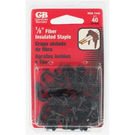 Gardner Bender 40 Count .19 in. Black Insulated Staples Bell Wire, PK40 GA310648